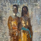 The Golden Girls – abstract impression of two African women in collage and paint by Martin Osner