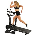 women running on treadmill