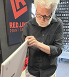 the artist picking up finished prints at Redline Print Group Las Vegas