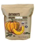 a bag of organic pumpkin seeds