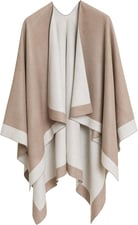 MELIFLUOS DESIGNED IN SPAIN Women's Shawl Wrap Poncho Ruana Cape Cardigan Sweater Open Front for Fal