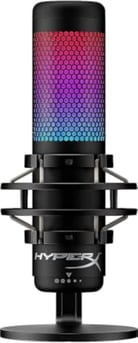 HyperX QuadCast S - Micrófono de condensador USB, iluminación RGB