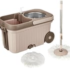 Presto! Elite Spin Mop with Steel Wringer and Auto-fold Handle, Chestnut, 2 Refills (₹1,099)