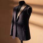 Le costume sur mesure entoilé sur mannequin, intérieur visbile