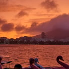 Por do sol, lagoa Rodrigo de Freitas, Rio de Janeiro