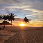 Amanhecer do sol em Copacabana, Rio de Janeiro