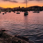 Por do sol na mureta da Urca, Rio de Janeiro