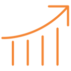 icon of a graph showing increased performance