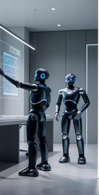 KI Roboter analysieren zusammen Daten