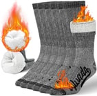 Alvada Merino Wool Hiking Socks Thermal Warm Crew Winter Boot Sock For Men & Women
