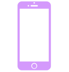 a purple phone with a black background and a phone