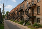Classic montreal duplex, triplex, quadruplex, quintuplex