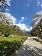 Entering Val di Mello, Italy.