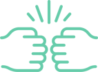 Handshake icon denoting empathy-driven teamwork and inclusive collaboration.