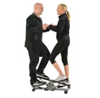 couple using stepper