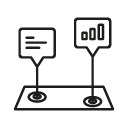 a UI interface with data popping up