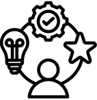 a person holding a light bulb and a starfish