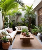 un joli espace extérieur repensé grâce au home staginging