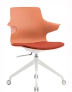 Swivel chair on castors with fixed armrest and upholstered seat – Sensit multifunction design in ter