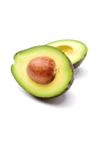 avocado su sfondo bianco