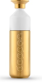 witte rechthoek met een goud kleurige dopper drinkfles