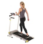 riding a treadmill