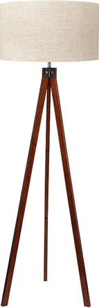 Wood Tripod Floor Lamp,  Standing Lamp, Modern Design Studying Light for Living Room & Bed Room