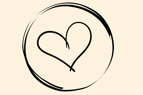 a heart shaped heart in a circle