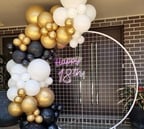 Circle Backdrop with balloons