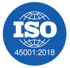 ISO 45001:2018 certification for workplace health and safety at MTG Acoustics.