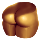 a golden nude female butt