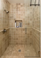 a traditional renovated shower