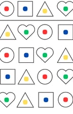 a set of different shapes and shapes of a heart
