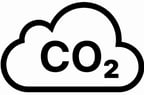 Schéma d'un nuage de pollution avec du CO2 à l'intérieur