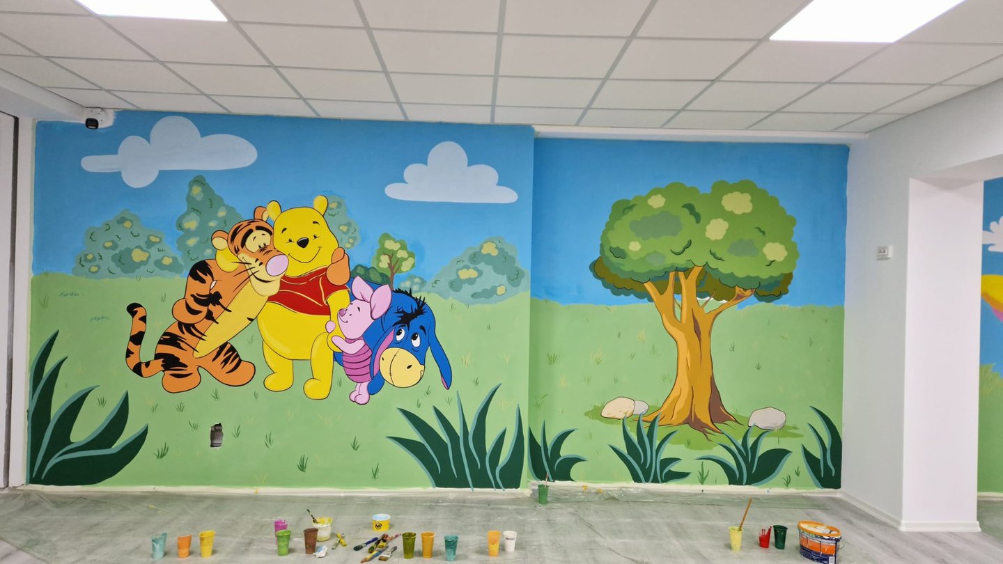 Pictură decorativă Winnie de Pluș.