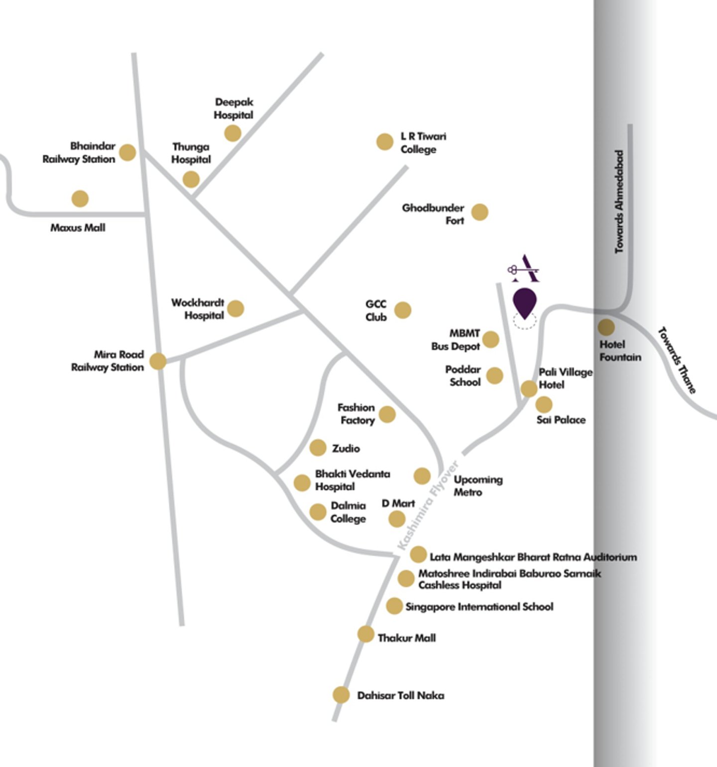 LOCATION VIHANG ATHARVA MIRA ROAD EAST, VIHANG AHEAD, ATHARVA, WESTERN EXPRESS HIGHWAY, NEAR PALI VILLAGE RESORT, MIRA ROAD