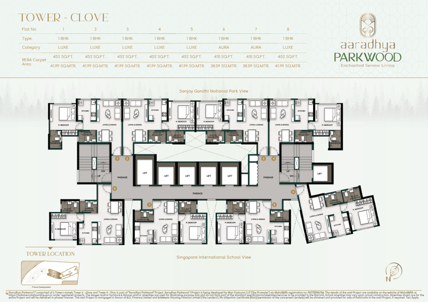 Floor Plan MICL Parkwood, floor plan Aaradhya Parkwood, Floor Plan MICL Westwind, Mira Road East