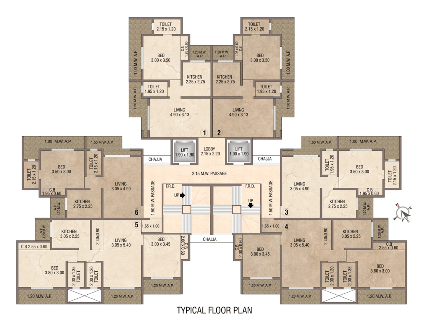 Floor Plan Amenities Salasar Elanza Mira Road East