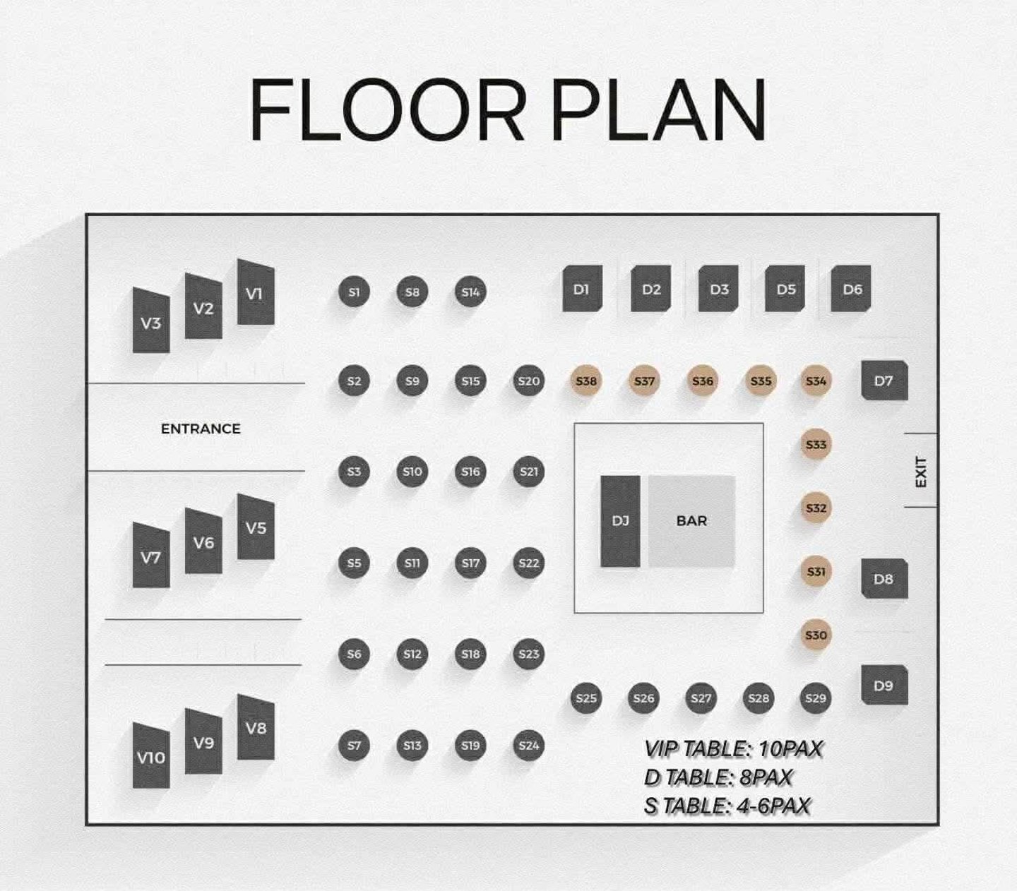 Zion Sky Lounge & Dining Floor Plan Map Layout