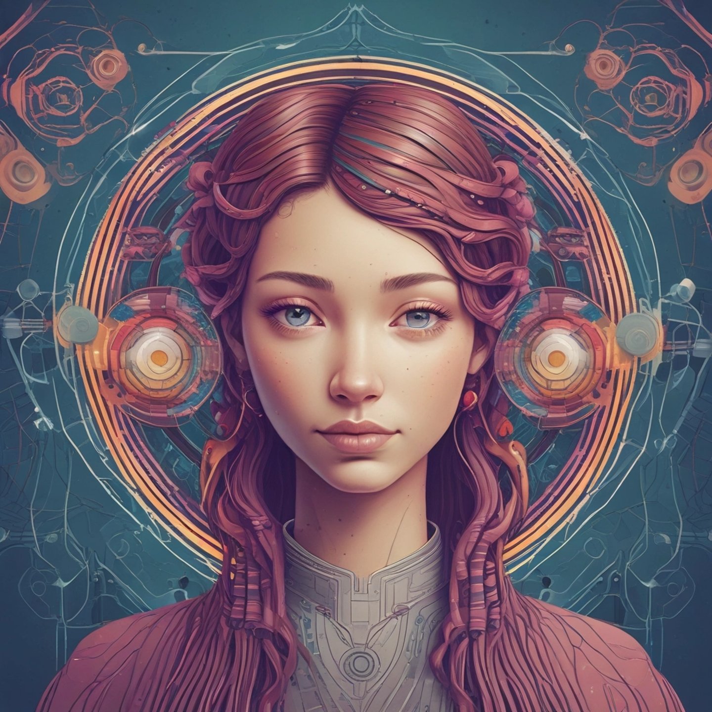 A serene workspace with minimalist design, soft lighting highlighting a sleek computer displaying a digital human face in subtle animation.