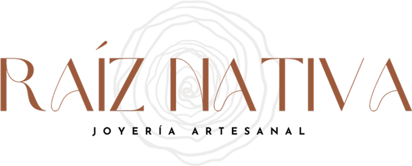 Logotipo de la marca Raiz Nativa con tipografía serif terracota elegante y un contorno minimalista de rosa.