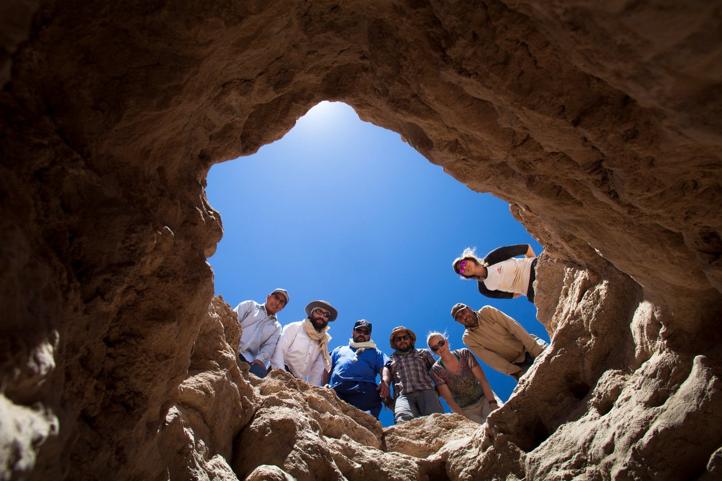Equipos de Campo Alto, U. de Antofagasta y Nasa Ames en el sector "The Pit". Expedición ARADS