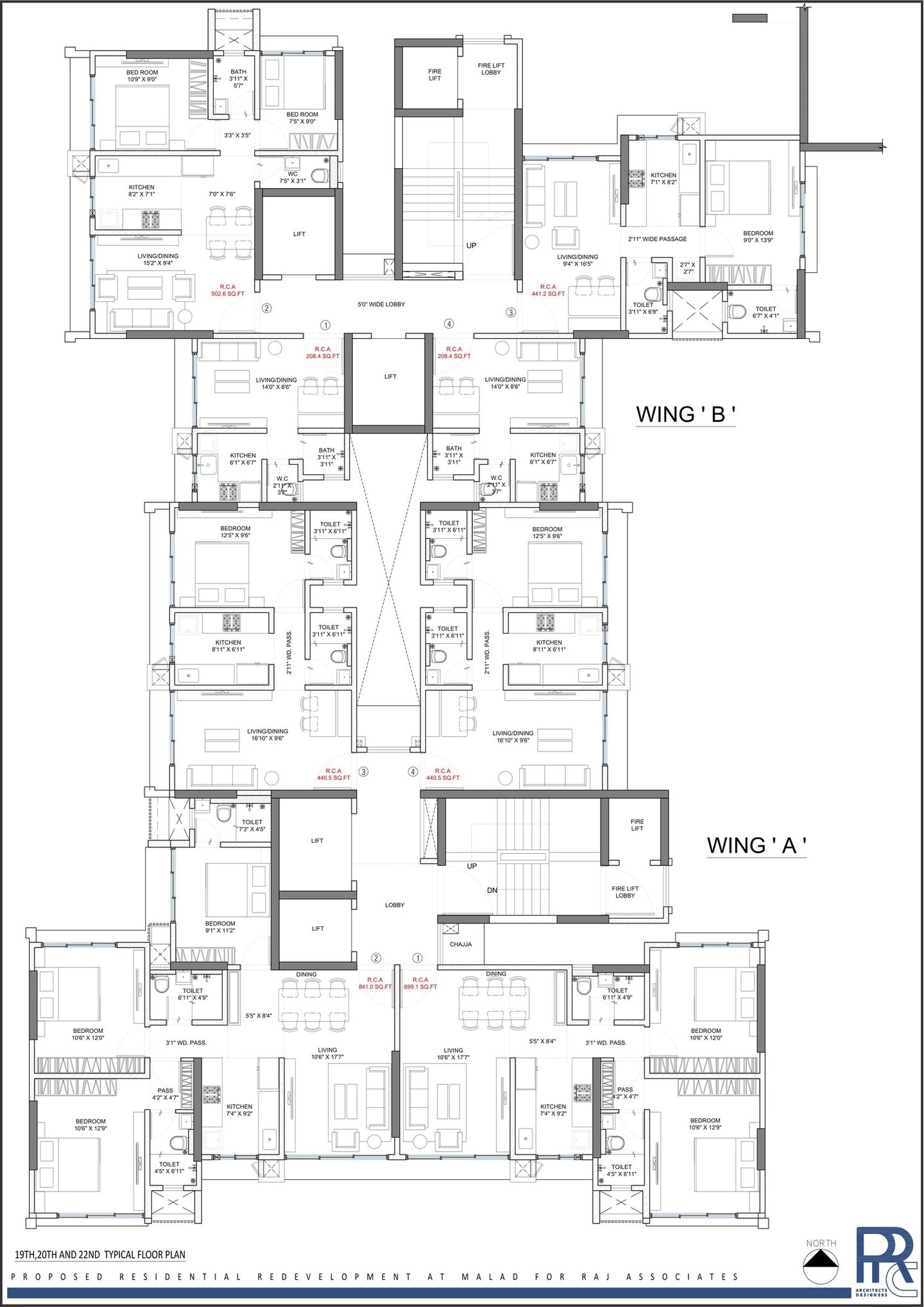 Raj Imperia Malad West, Liberty Garden Raj Realty Malad West, Typical Floor Plan