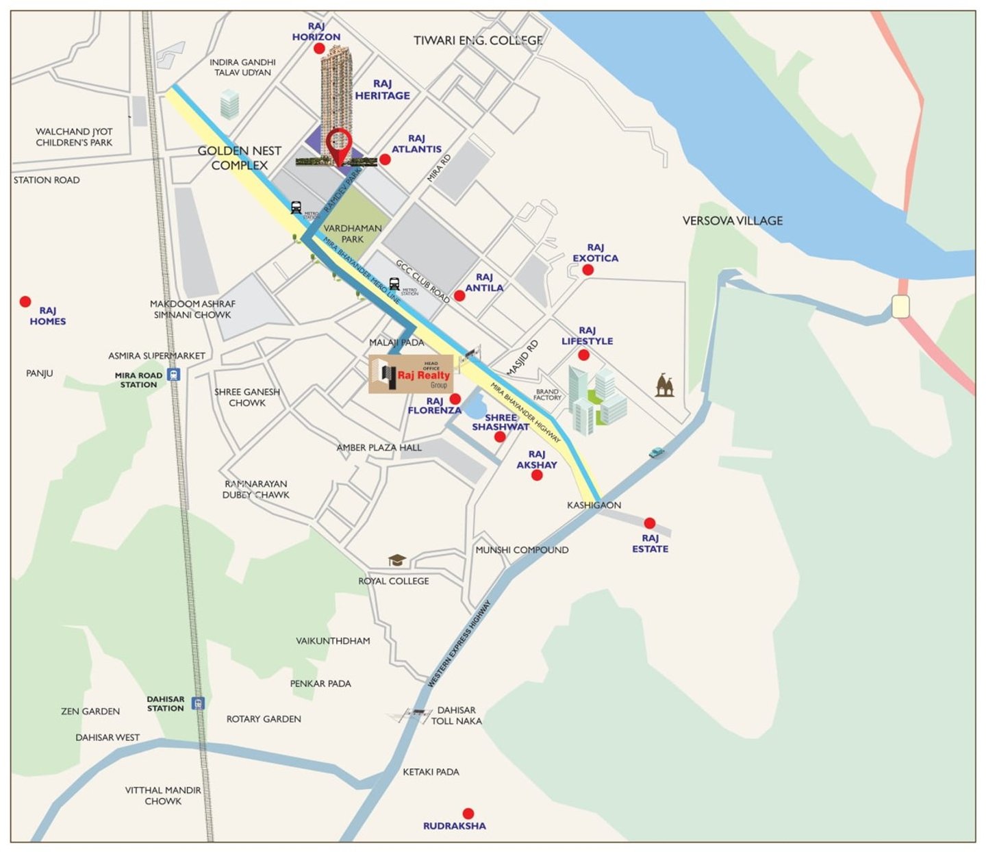 Location Raj Heritage 2 Mira Road East