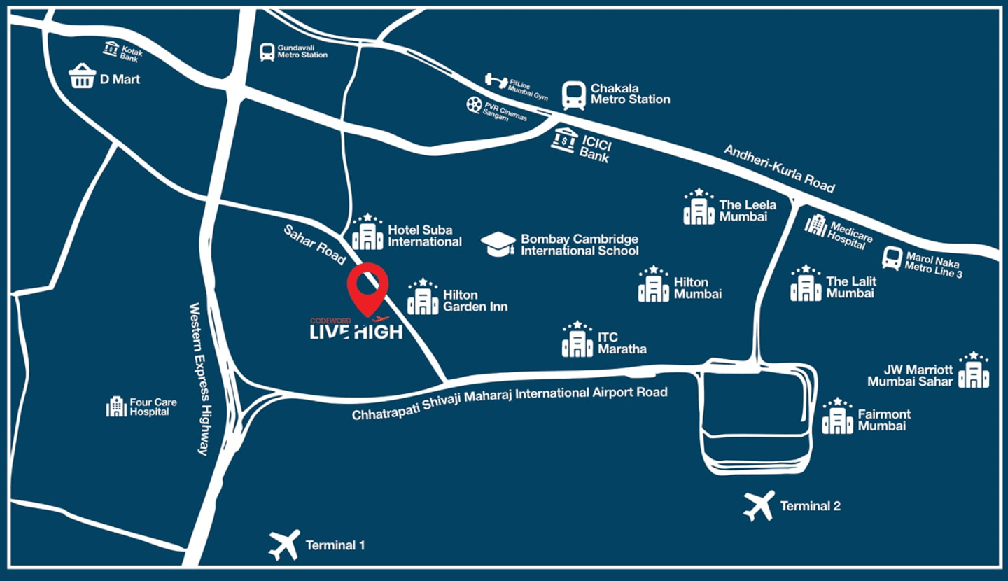 LOCATION BALUWALA AVIARA ANDHERI EAST, CODENAME LIVE HIGH ANDHERI EAST