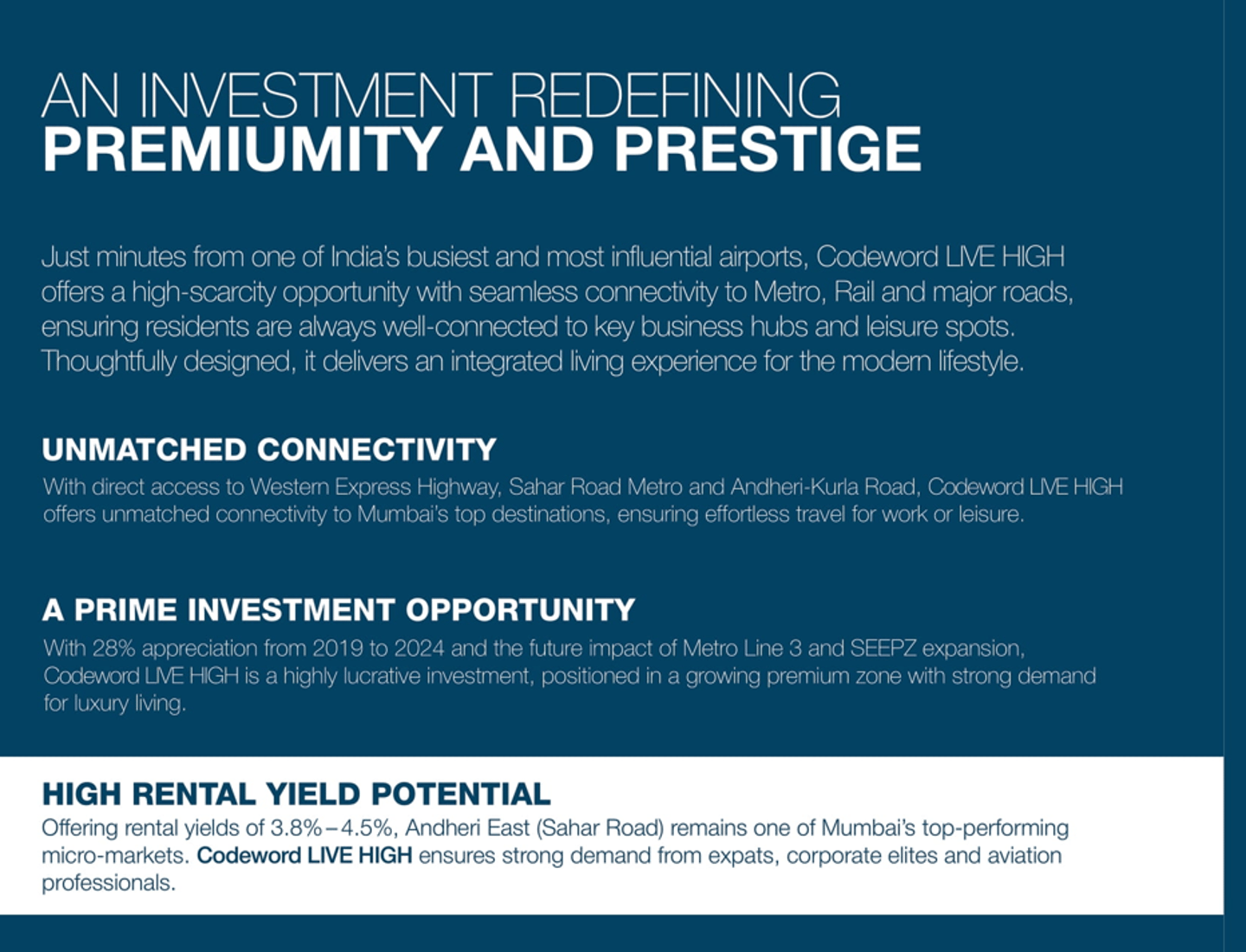 AMENITIES BALUWALA AVIARA ANDHERI EAST, CODENAME LIVE HIGH ANDHERI EAST