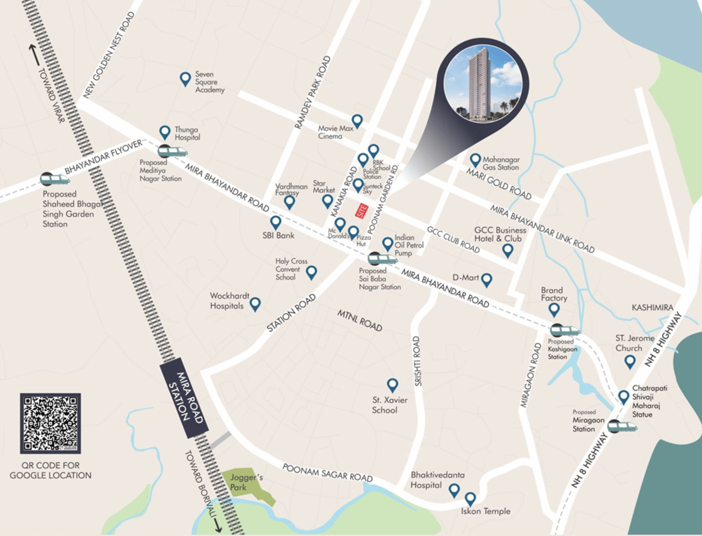 LOCATION SAVALIYA SKY MIRA ROAD EAST, SAVALIYA SKY KANAKIA MIRA ROAD EAST
