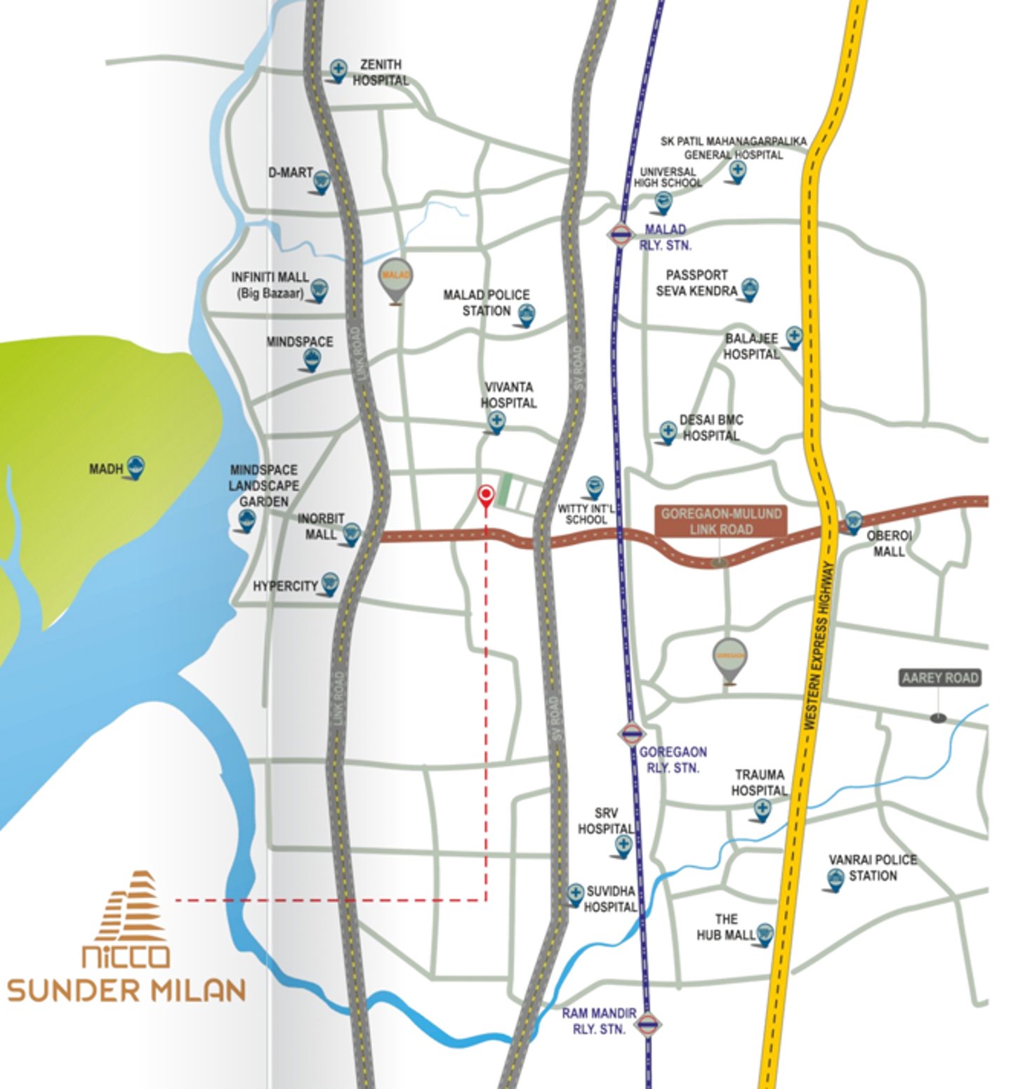 LOCATION NICCO SUNDER MILAN MALAD WEST, NEW INDIA CONSTRUCTIONS, SUNDER NAGAR, MALAD WEST