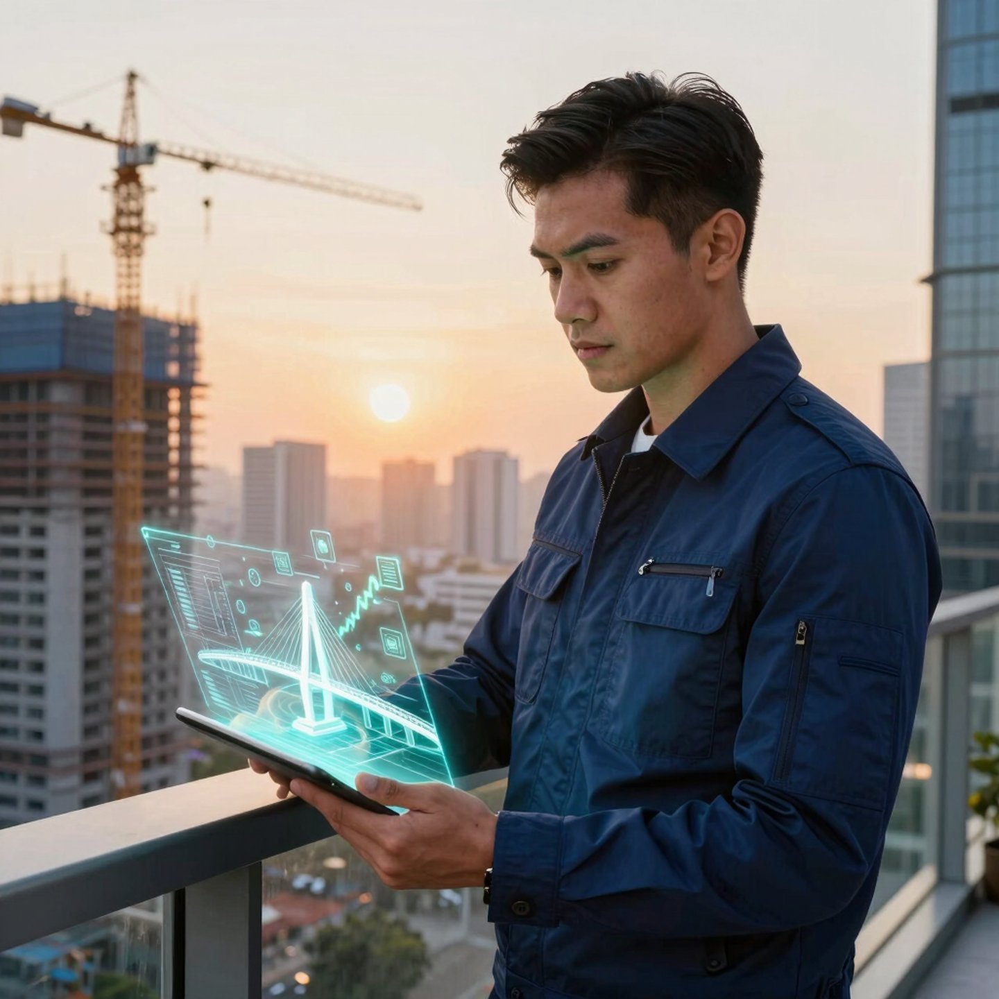 A glowing neon-lit workspace with a laptop, notes, and a cup of coffee symbolizing late-night hustle.