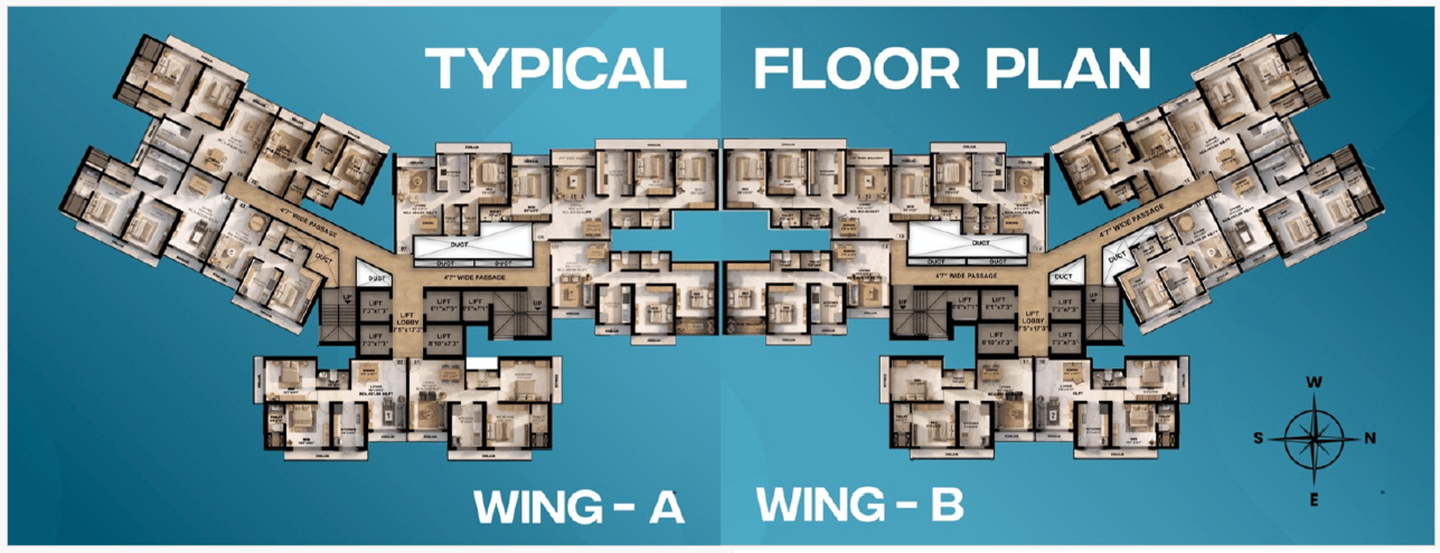 FLOOR PLANS WALCHAND PARK VIEW, POONAM GARDEN, 1 BHK, 2 BHK, 3 BHK, FLATS FOR SALE, MIRA ROAD EAST